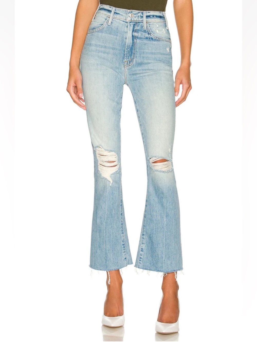 MOTHER Superior Ropes End Wash The Hustler Ankle Fray Jeans Sz. 29